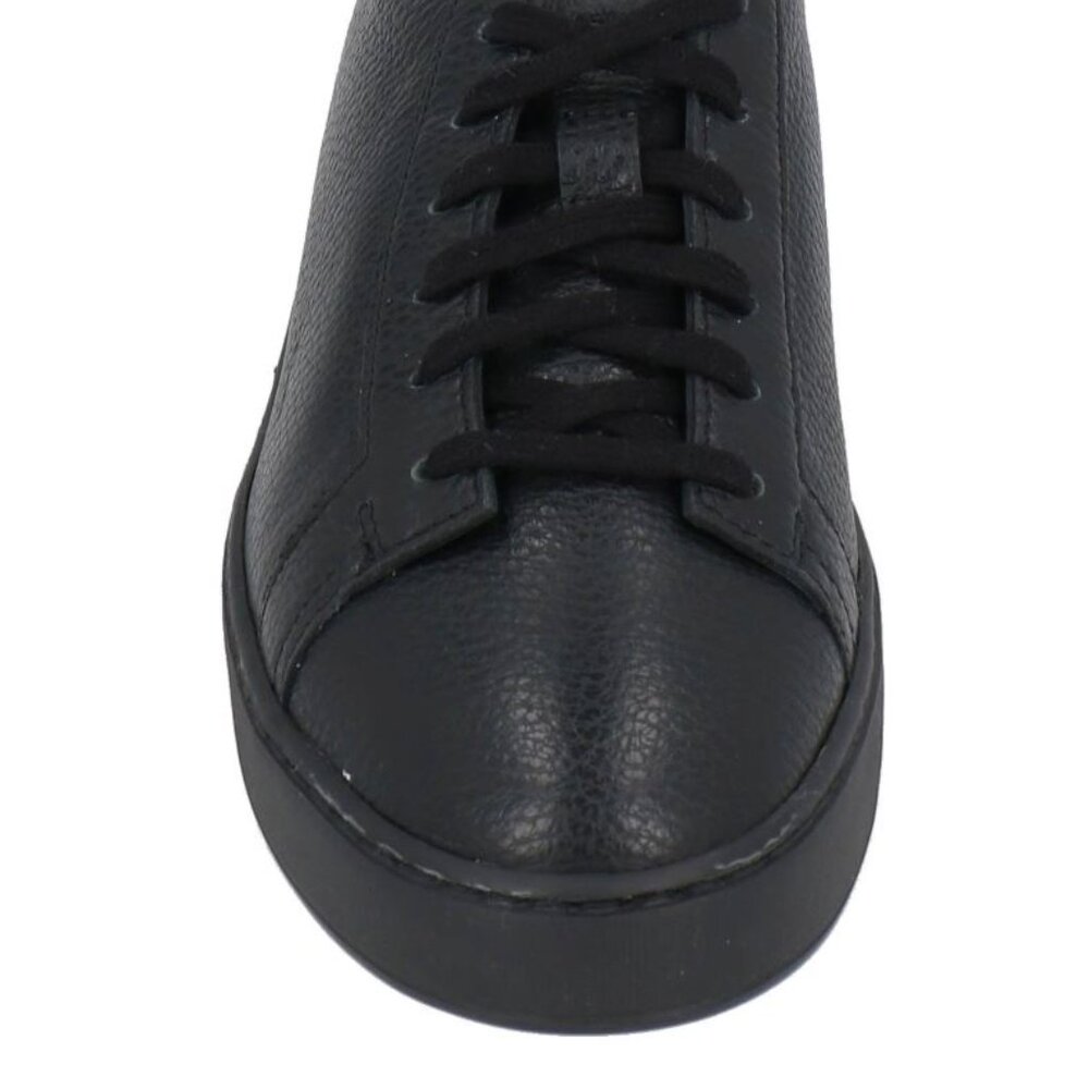 NIB | Santoni | Black Leather Low Top Sneakers | EU 35.5